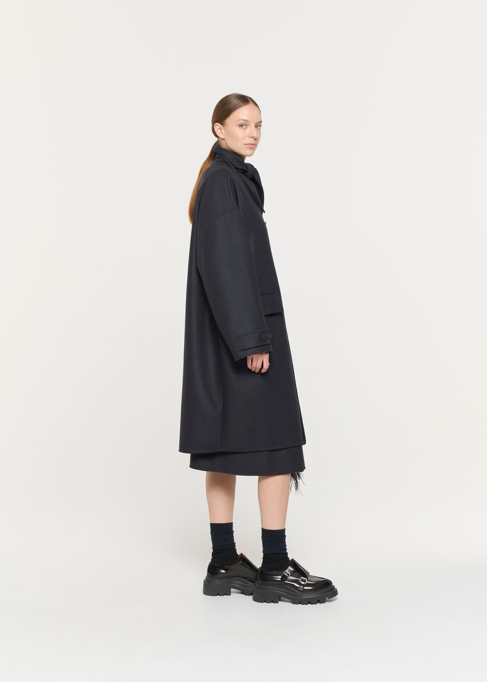 ダブルウール スカーフ付きコート | 【Plan C】プラン シー 公式