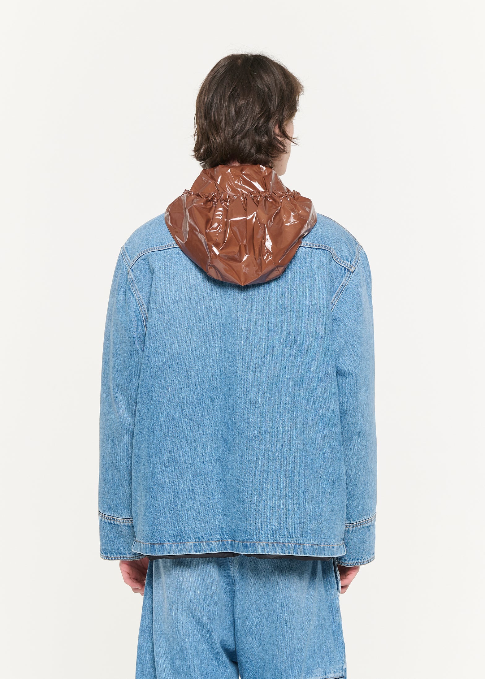 デニム フード付きカーペンタージャケット