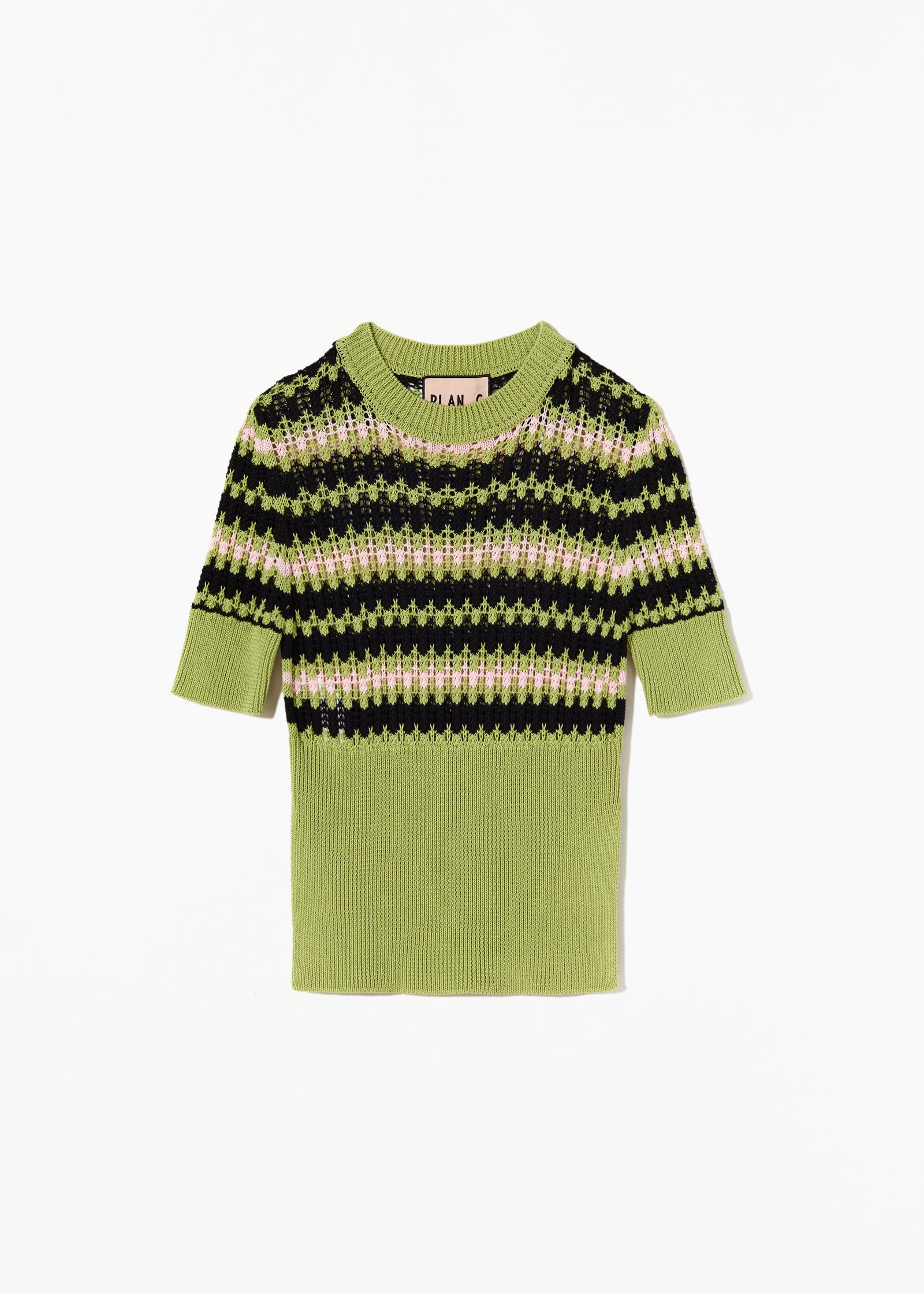 半袖 グリーン クルーネック