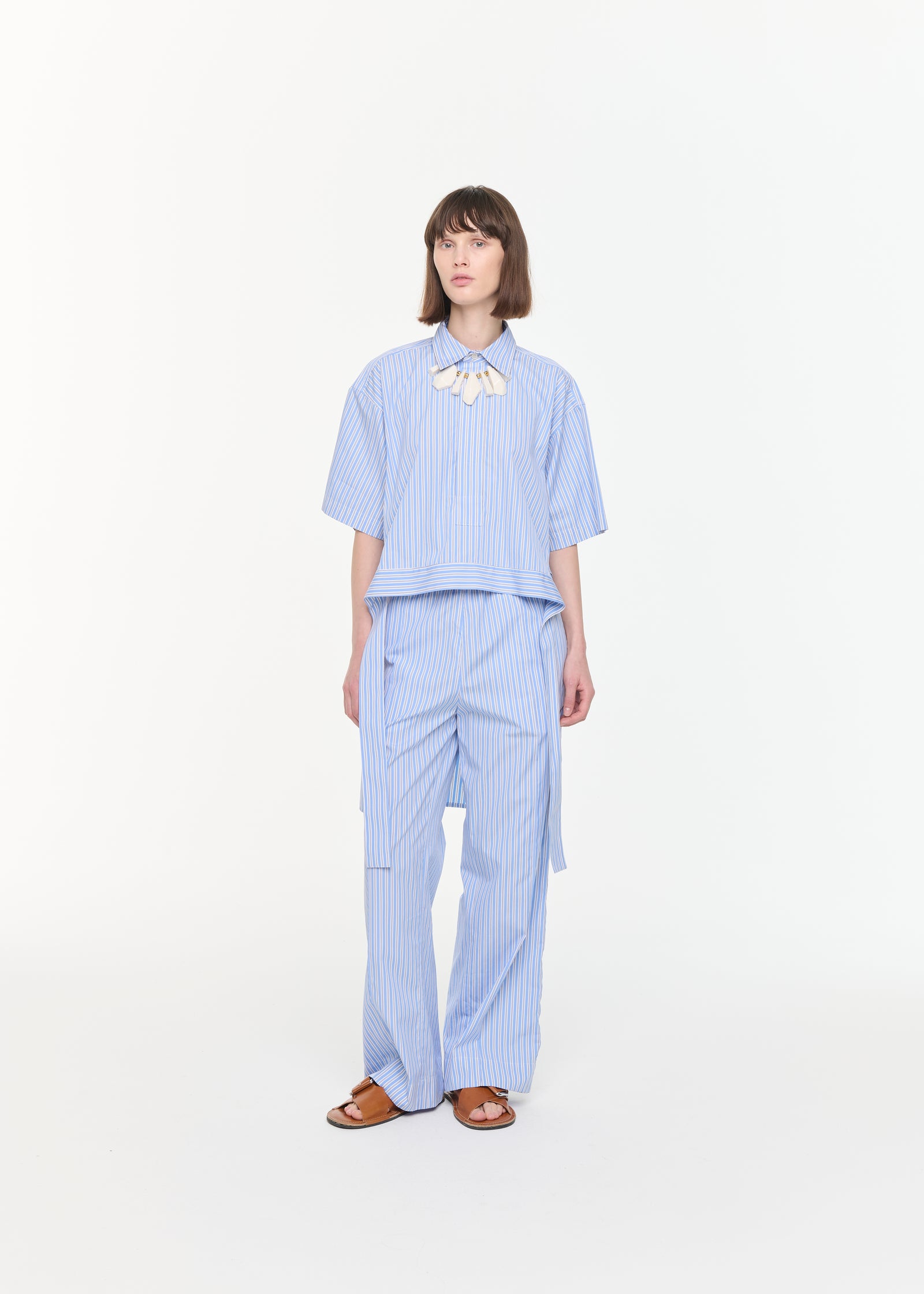 インターシャ ショートスリーブ ニット