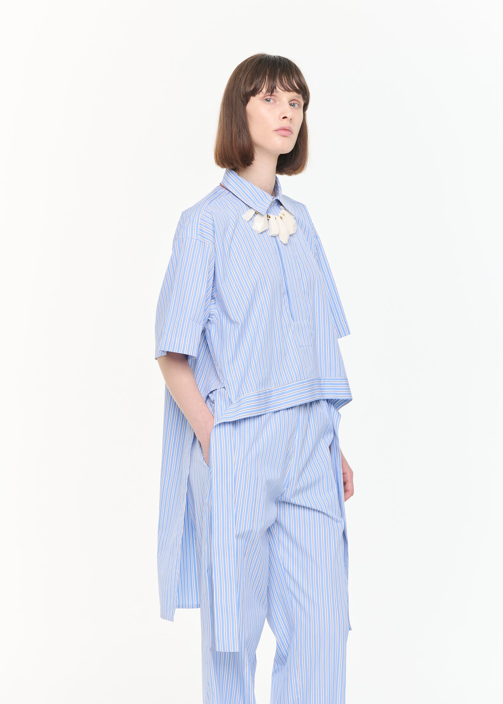 インターシャ ショートスリーブ ニット