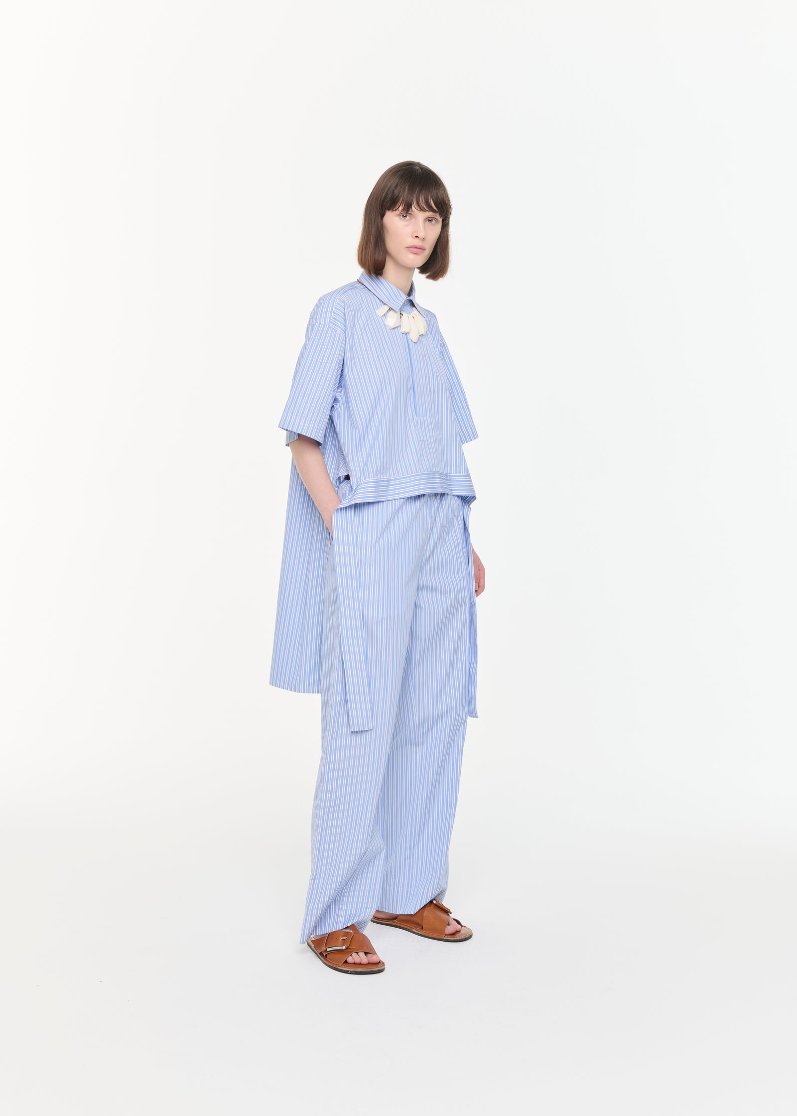 インターシャ ショートスリーブ ニット