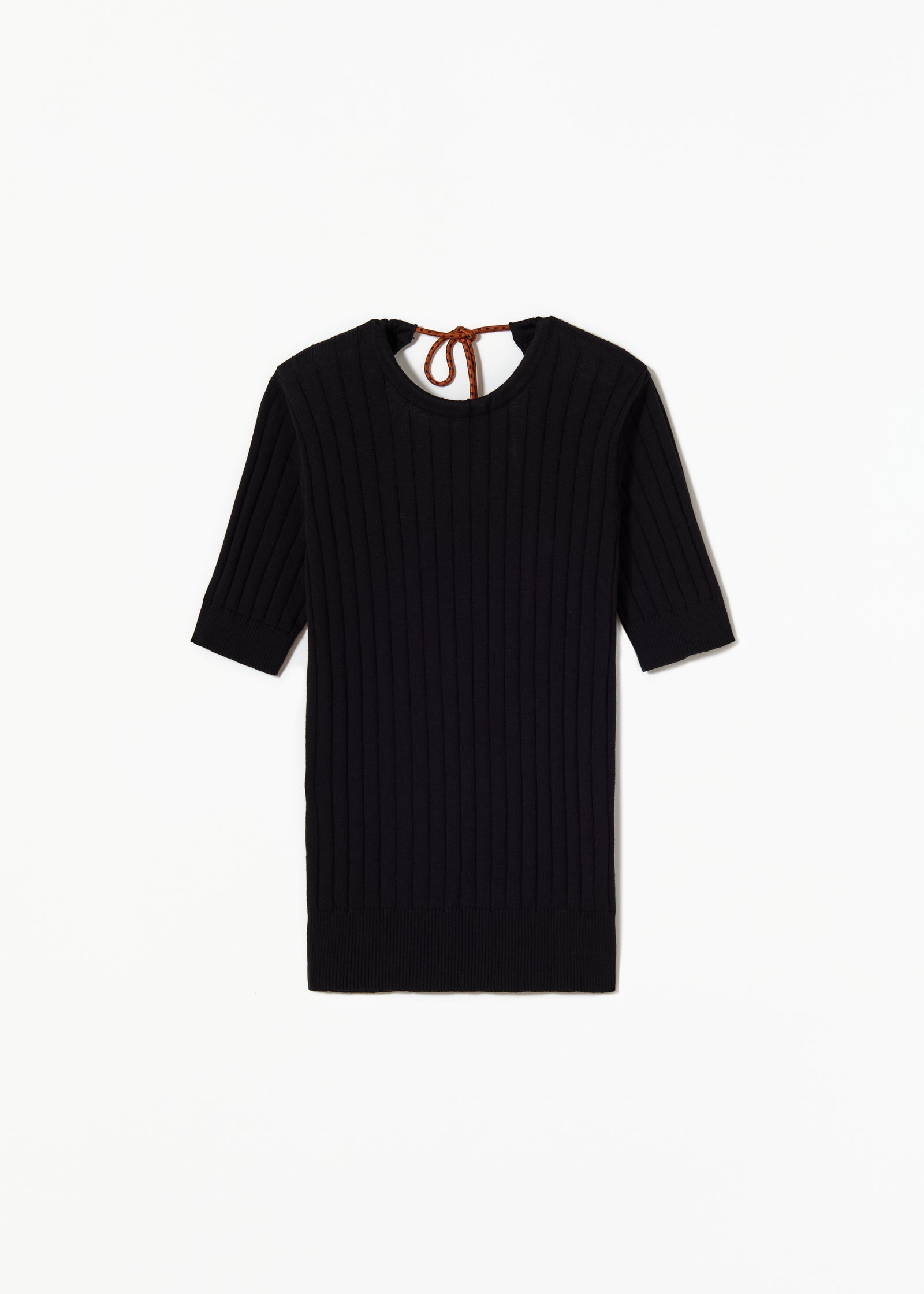 半袖リブニット