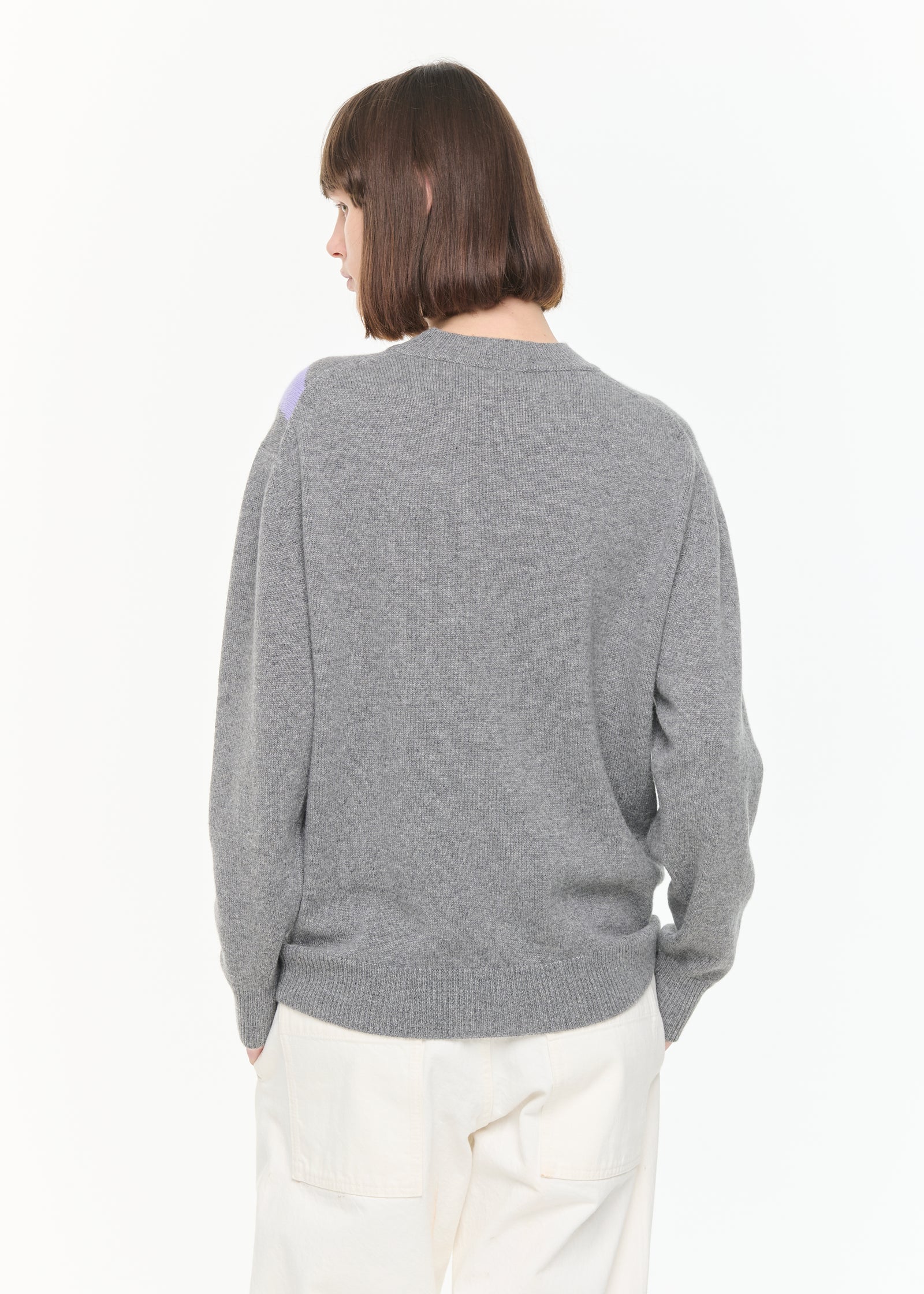 フラワープリントカシミアセーター