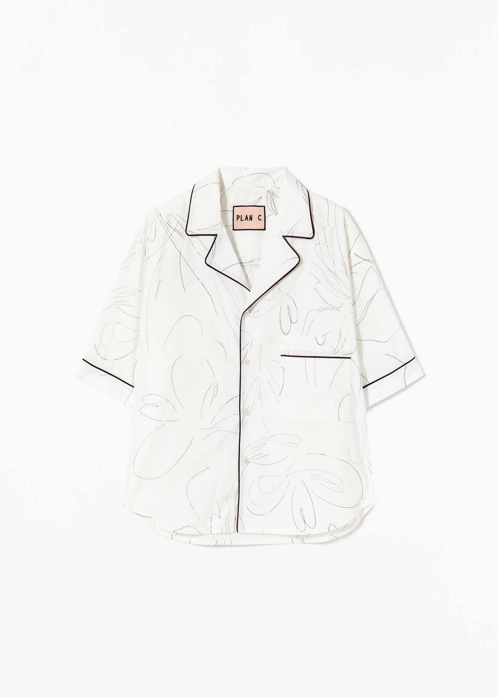 半袖コットンボックスシャツ