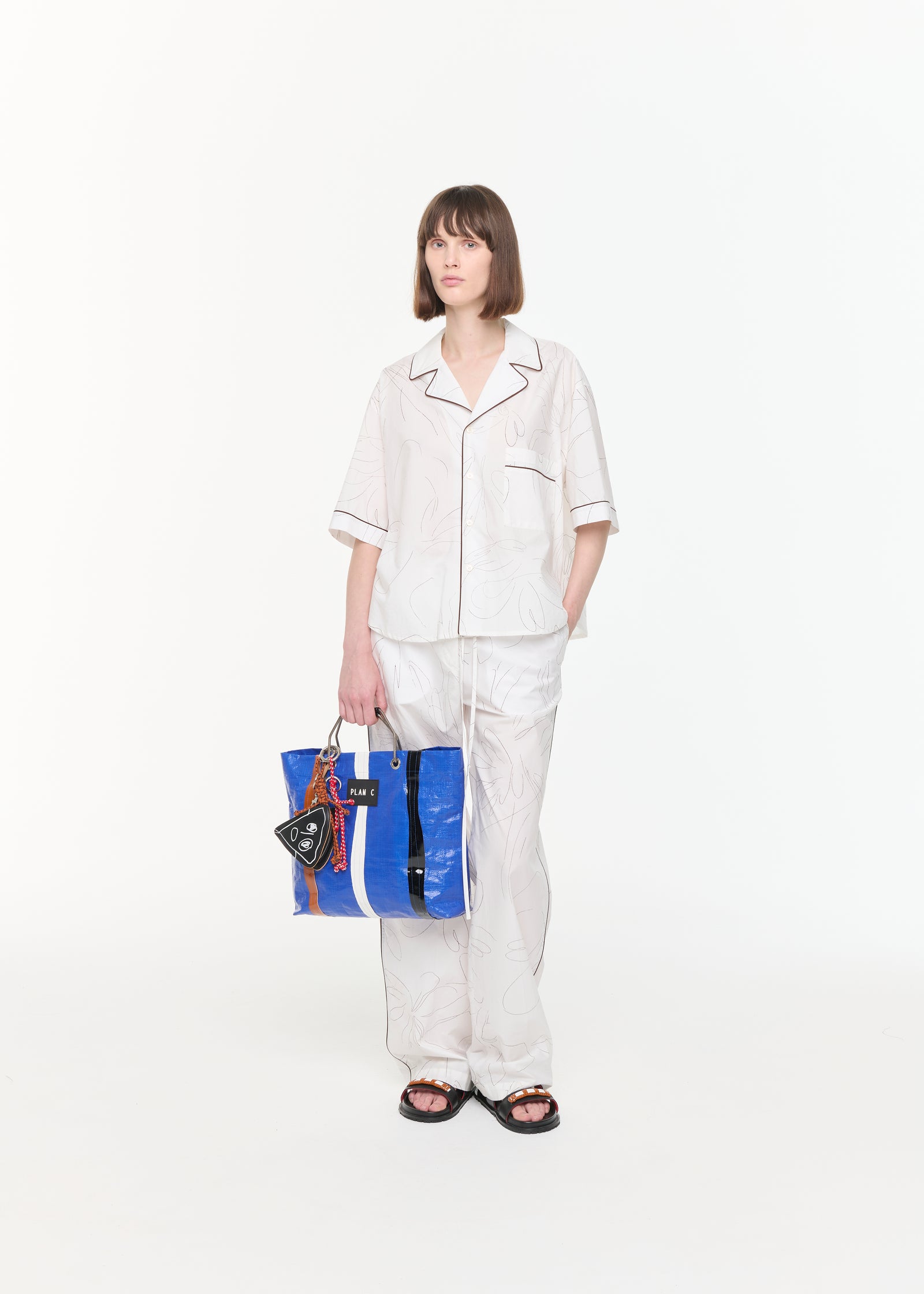 半袖コットンボックスシャツ