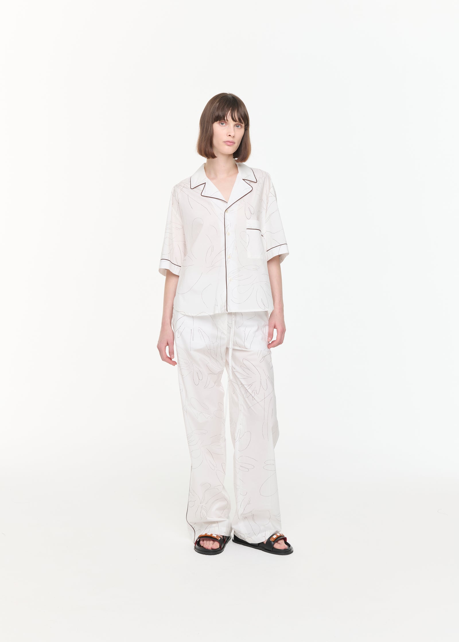 半袖コットンボックスシャツ