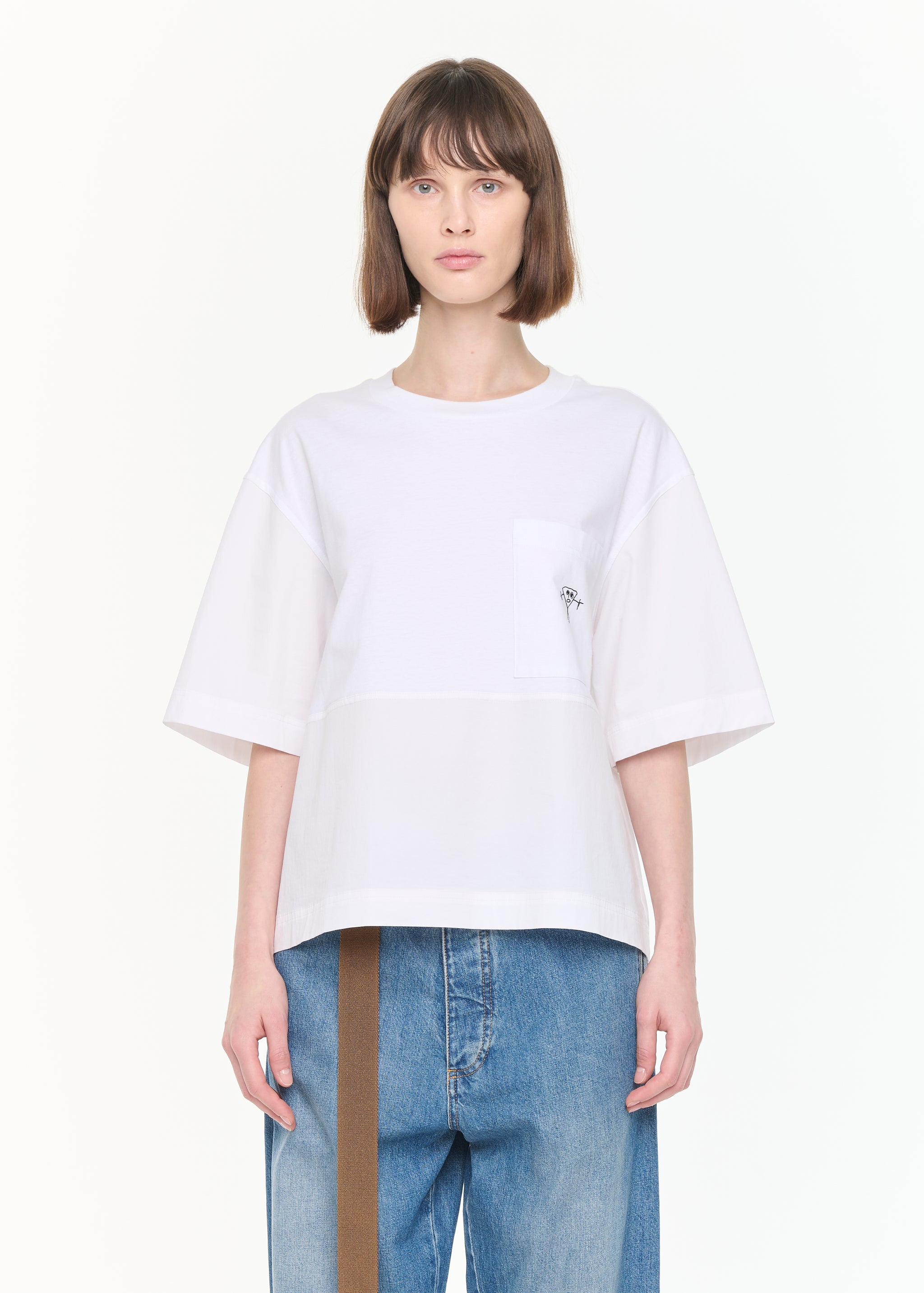 PLAN C Tシャツ M 国内発送【Plan C】MARGHE NEL BLU プリントポプリンシャツ (Plan C/T