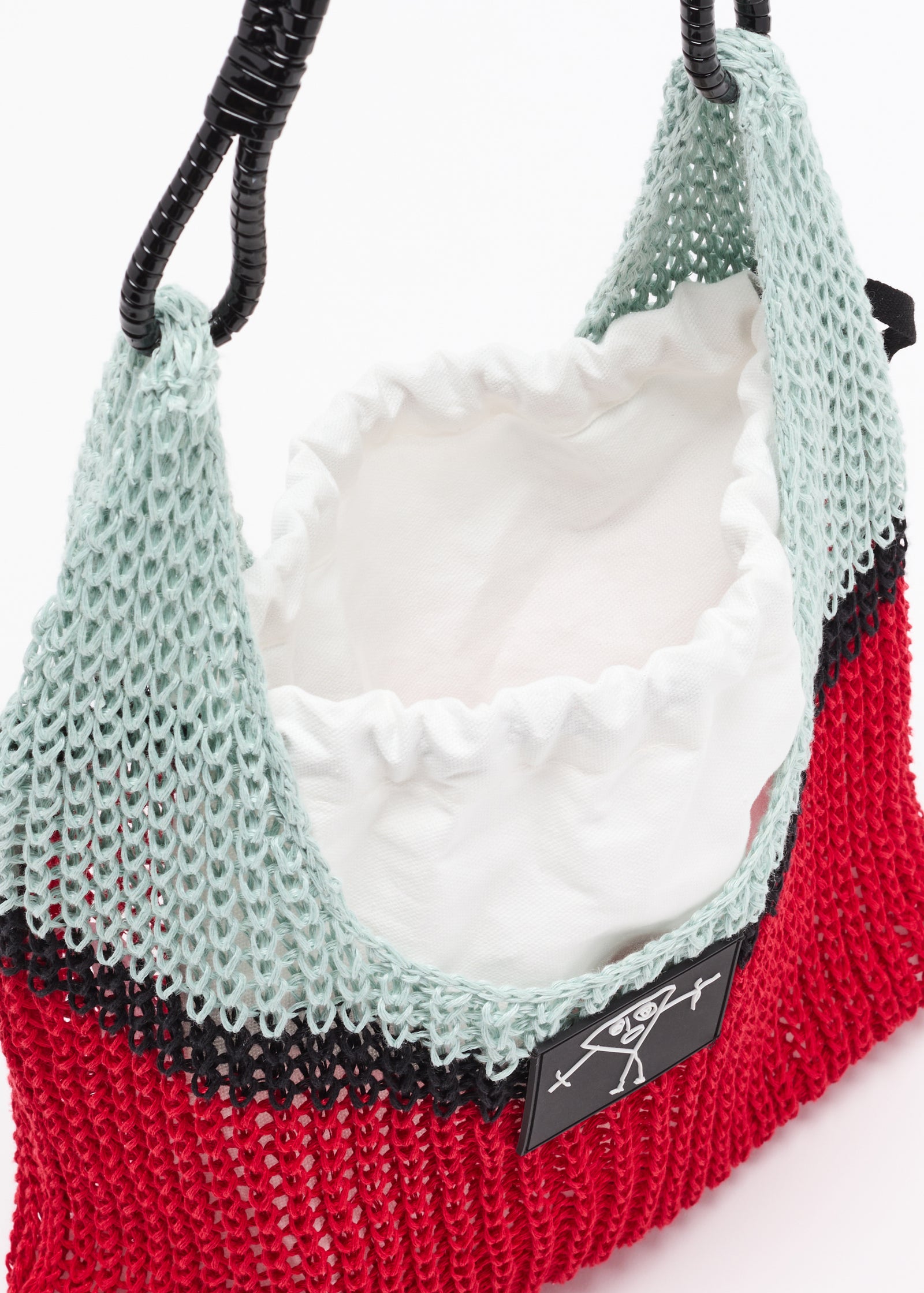 ブラックポピーウォーターリネンメッシュバッグ