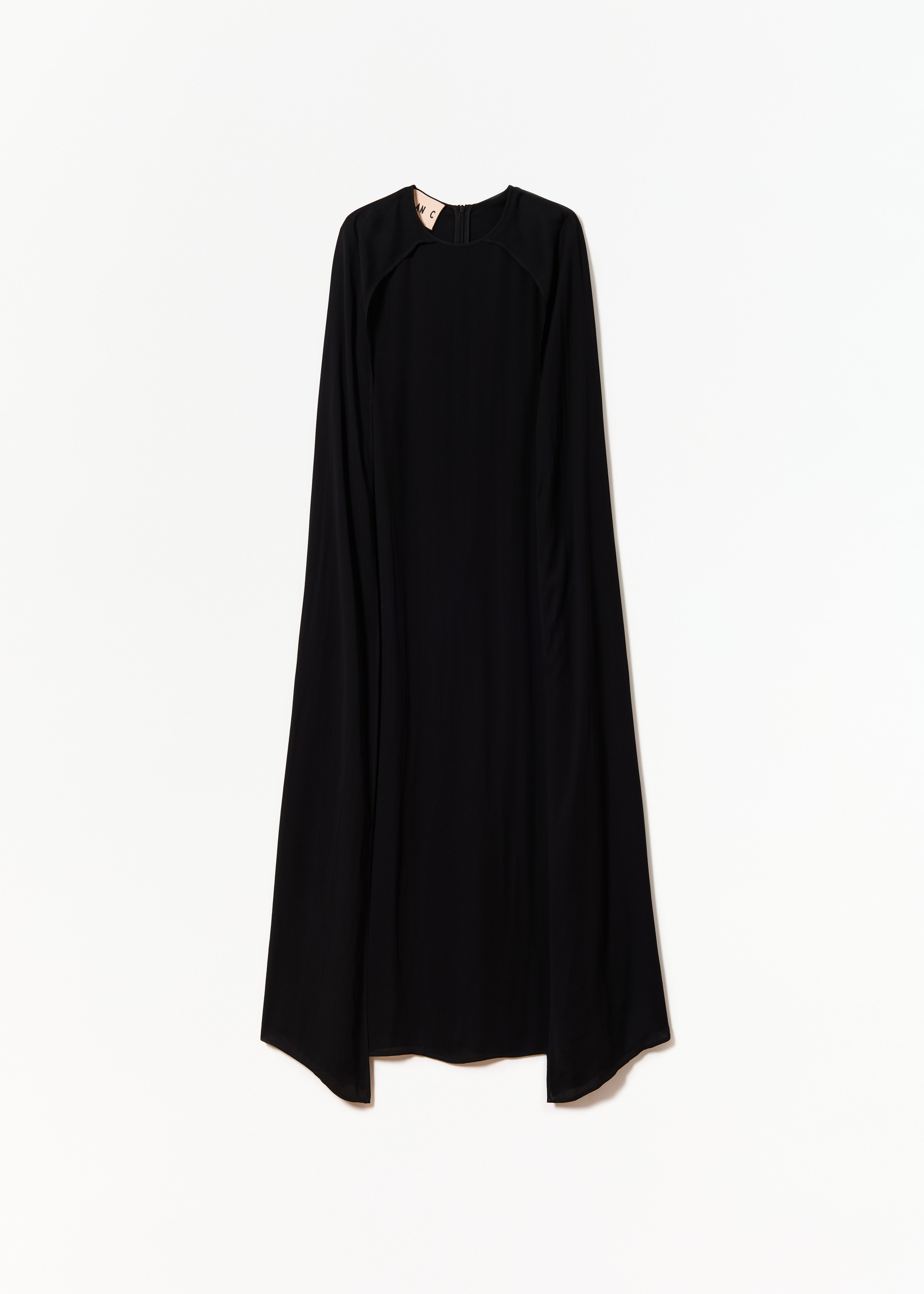 ビスコースジョーゼット ケープドレス