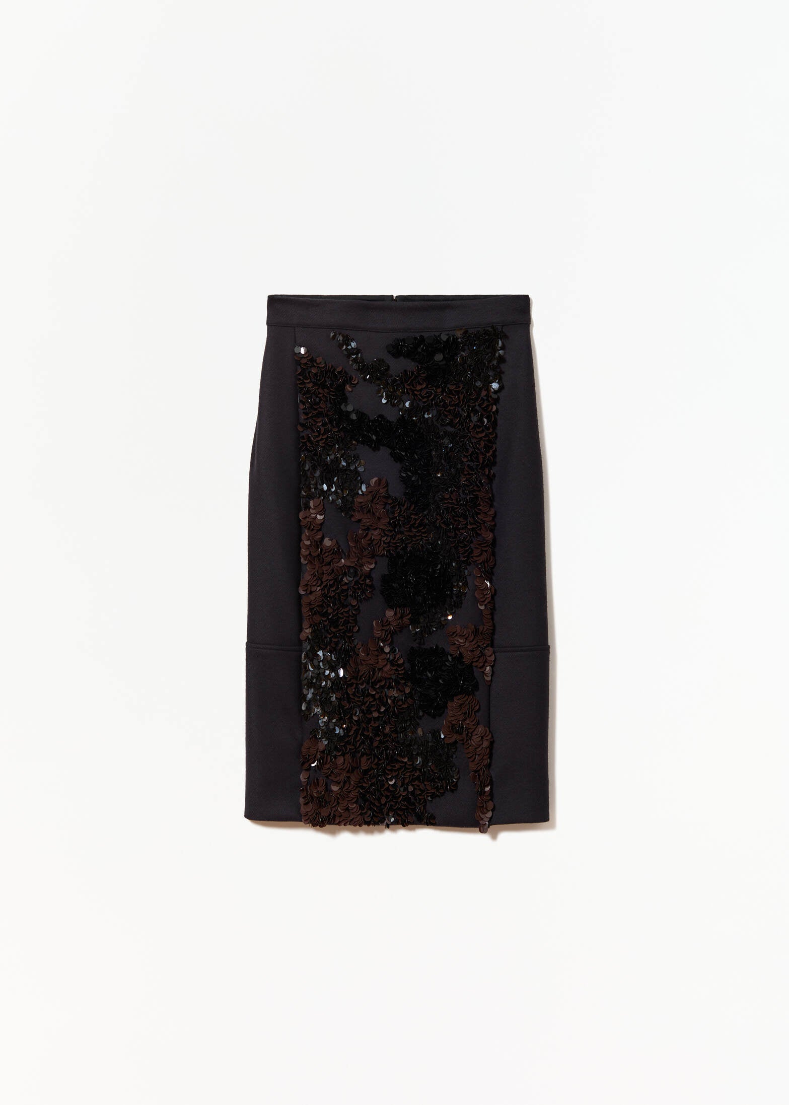 ダブルウール エンブロイダリ―スカート