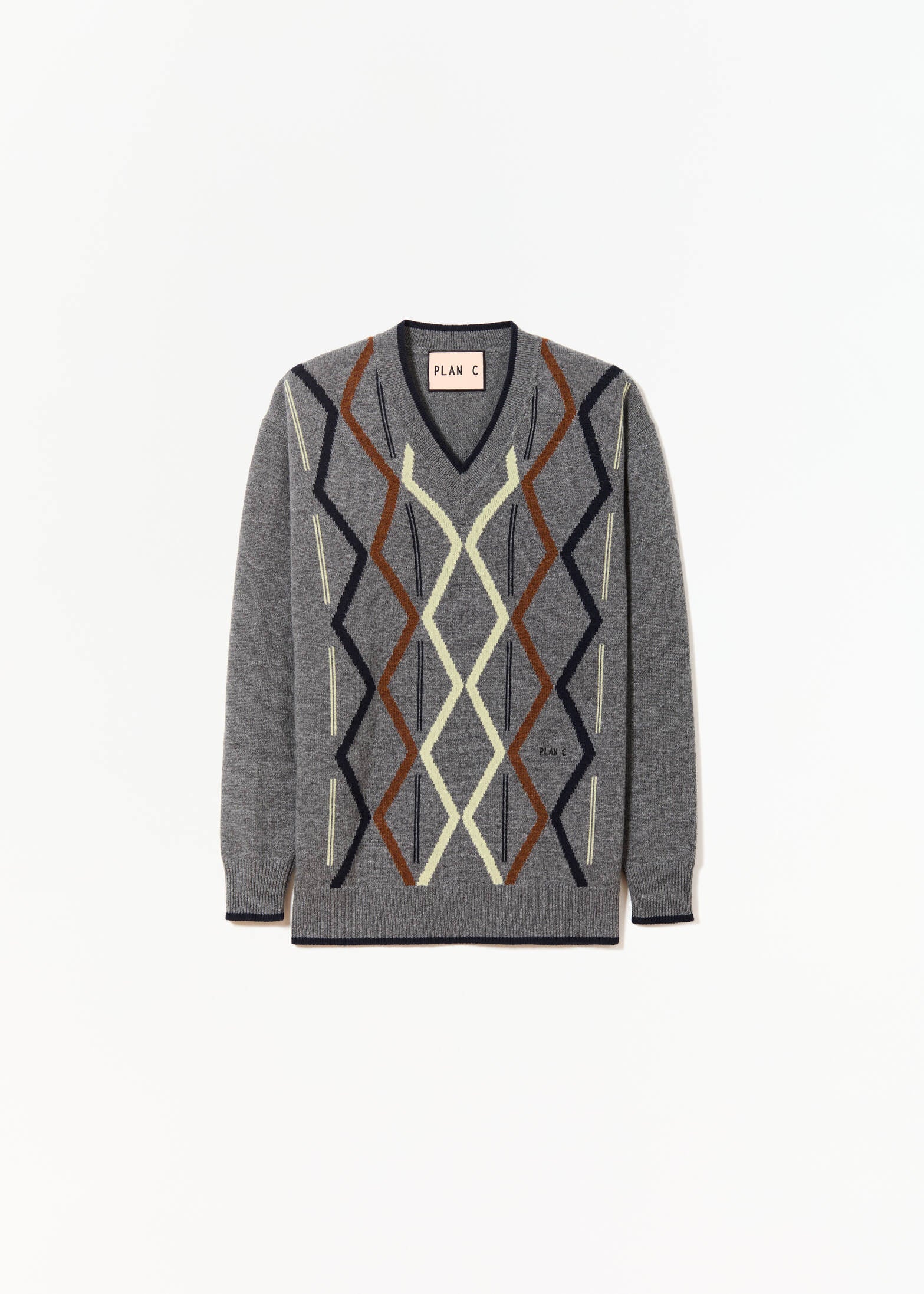 ウールカシミア　ロンバスプルオーバーニット