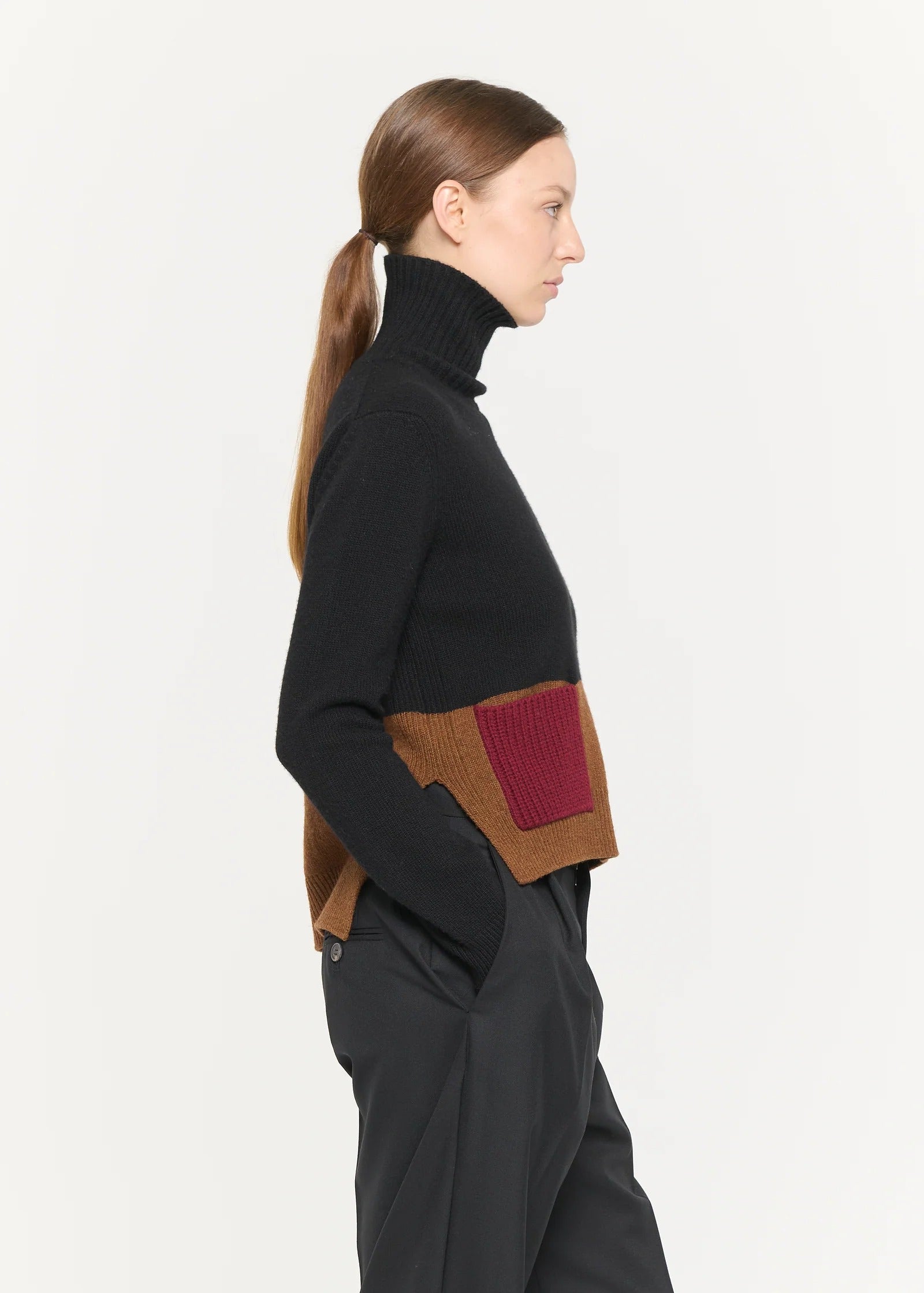 PLAN C プランシー　カシミヤ１００％　タートルネックニット ウールカシミア トリコパネルタートルネックニット | 【Plan C】プラン