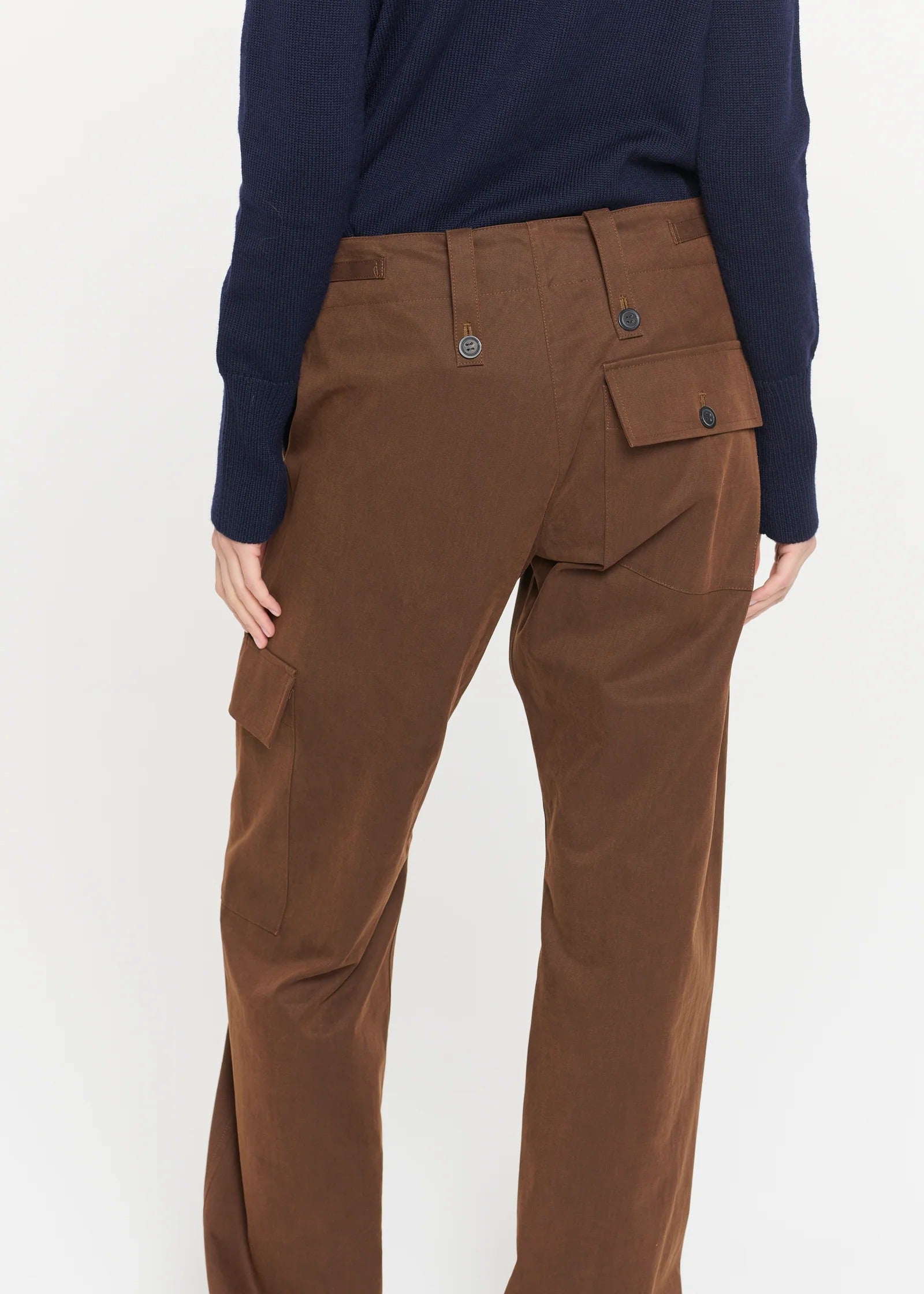 デラヴェコットンツイル カーゴストレートレッグパンツ