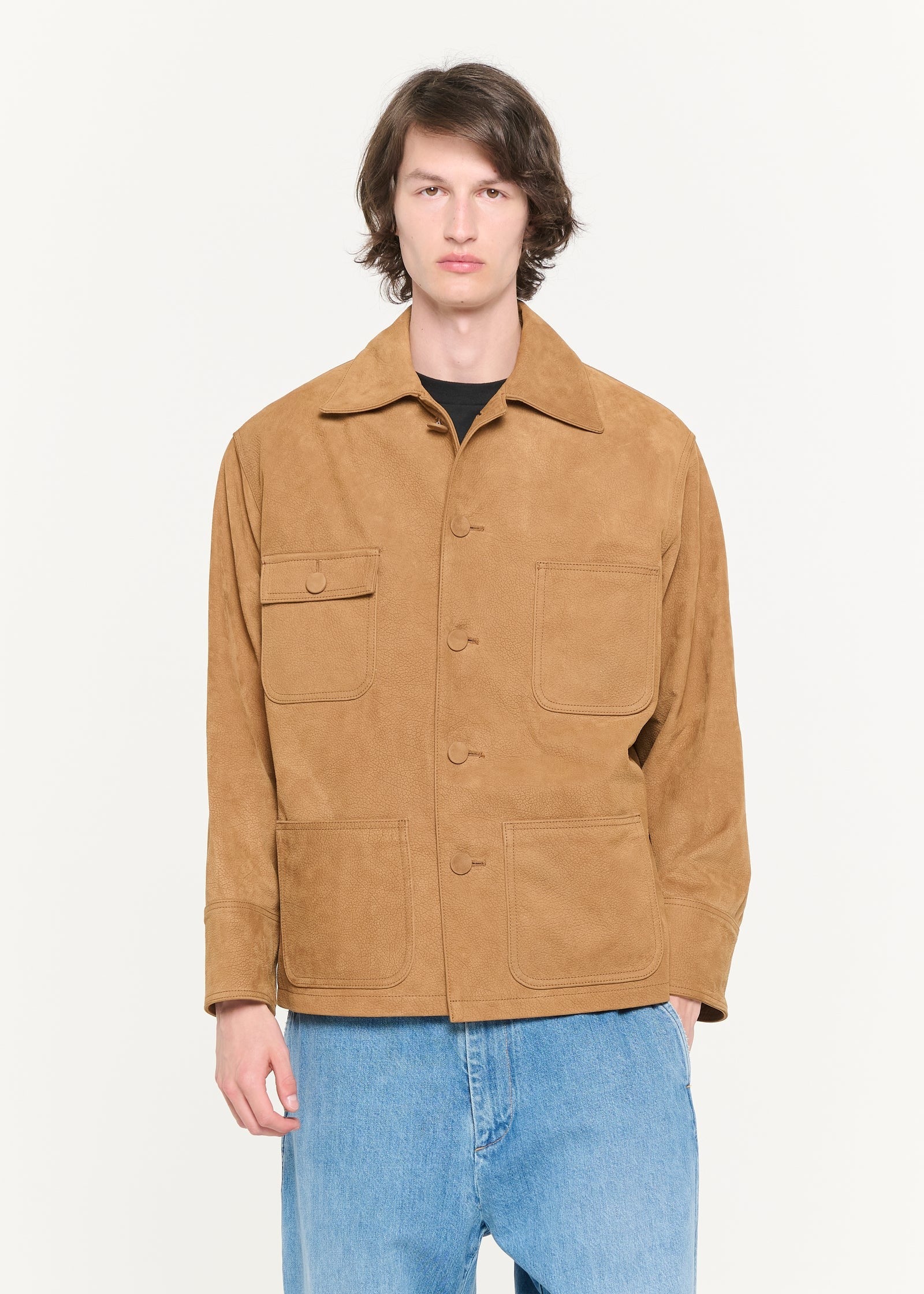 テクスチャーカーフレザージャケット