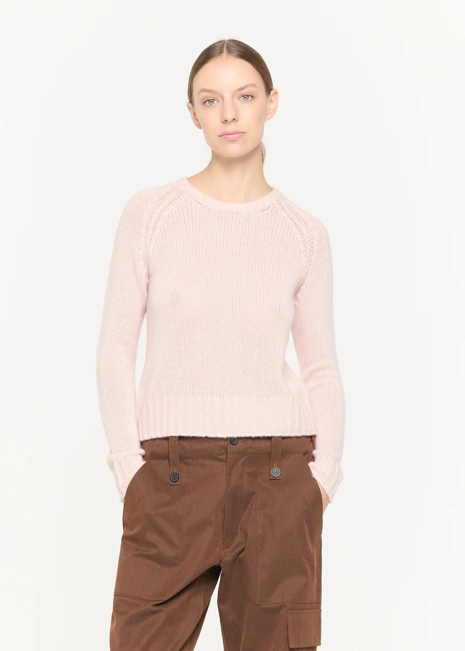 カシミア クルーネックニット